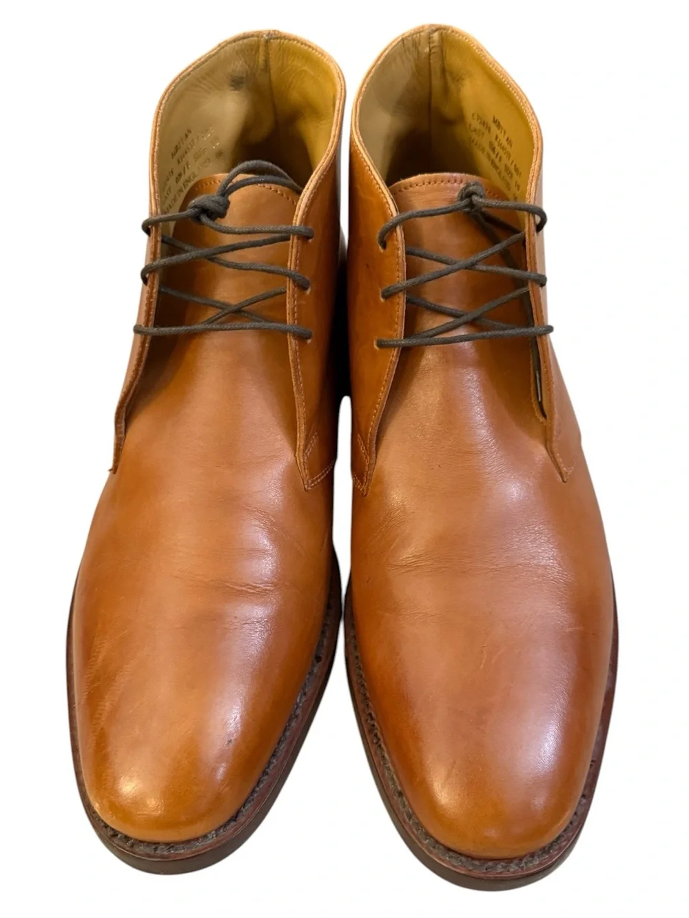 Charles Tyrwhitt Made in England Tan Leather Chukka Boots UK 10 US 10.5/11
